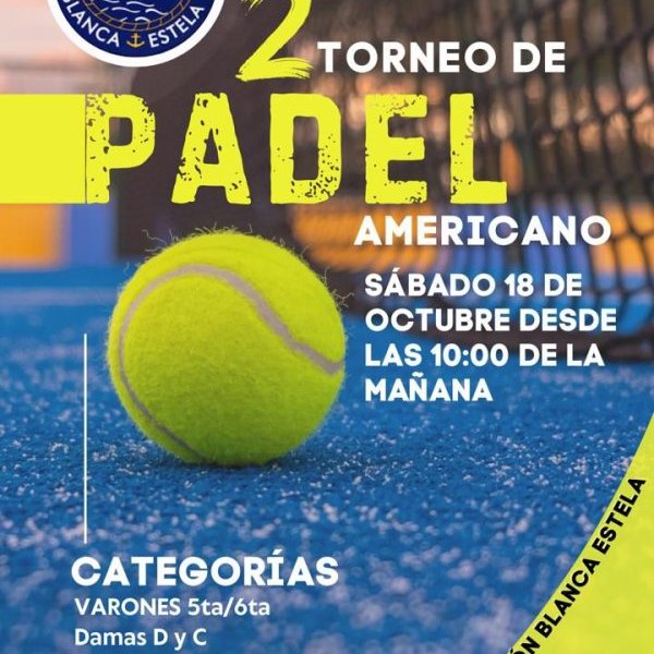 ¡Participa en el 2º torneo de pádel americano en beneficio de la Fundación Blanca Estela!