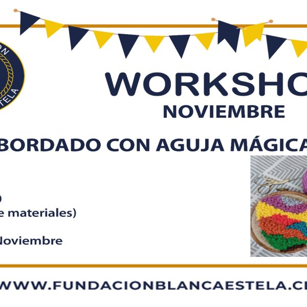 ¡Participa en nuestro próximo Workshop de Bordado con aguja mágica en la Sede Viña del Mar